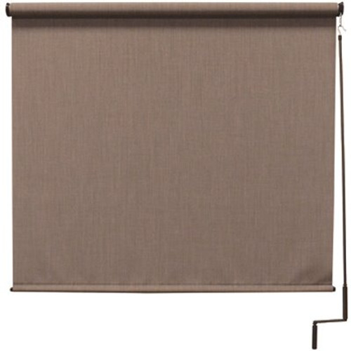 SeaSun Sea Cliff Cordless UV Protection PVC Outdoor Roller Shade Pole Operated 84 in. W x 96 in. L