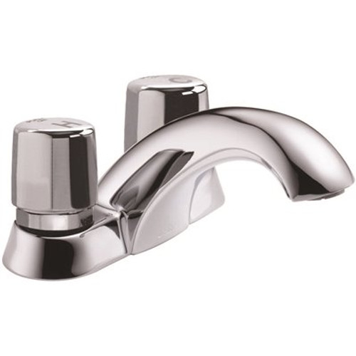 Delta Commercial 2-Handle Metering Utility Faucet in Chrome