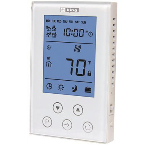 King Electric Thermostat 7-Day Programmable, Double Pole 120/208/240-Volt 15 Amp