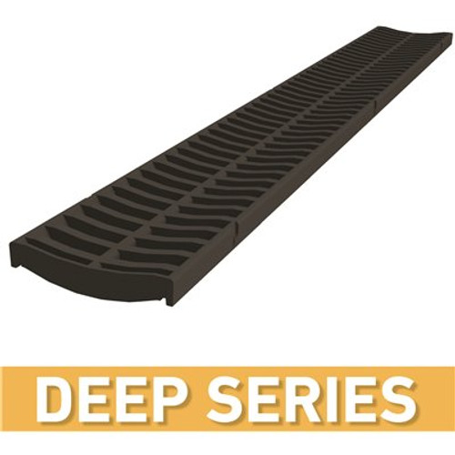 U.S. TRENCH DRAIN Deep Series Black Replacement Grate to suit 5.4 in. W x 5.4 in. D x 39.4 in. L Trench and Channel Drain