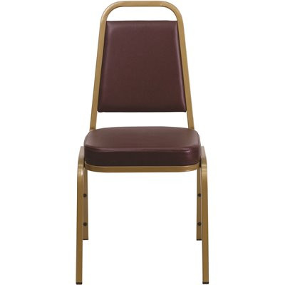Carnegy Avenue Brown Vinyl/Gold Frame Stack Chair