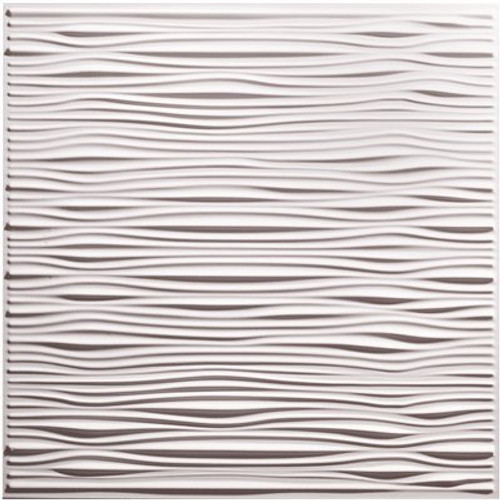 GENESIS 23.75in. x 23.75in. Drifts Lay In Vinyl White Ceiling Tile (Case of 12) GENESIS 23.75in. x 23.75in. Drifts Lay In Vinyl White Ceiling Tile (Case of 12)