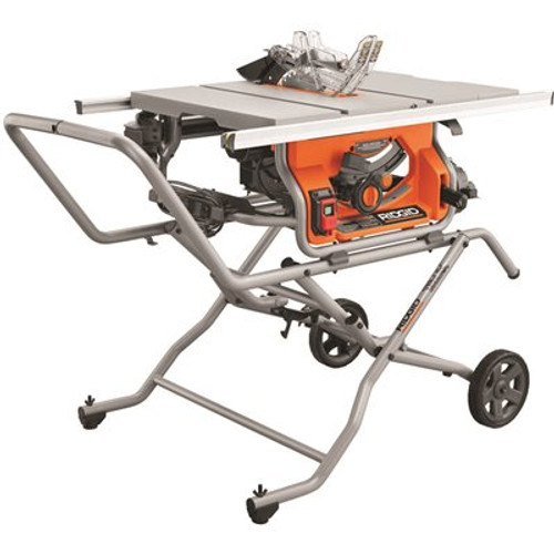 RIDGID 15 Amp 10 in. Portable Pro Jobsite Table Saw with Stand