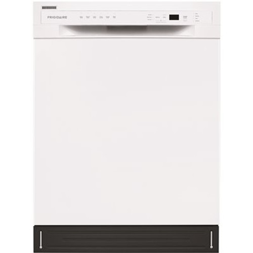 Frigidaire 24 in. White Front Control Tall Tub Dishwasher with Stainless Steel Tub, 52 dBA