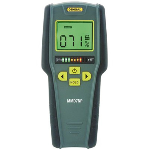 General Tools Moisture Meter, Pinless, Digital LCD with Tricolor Bar Graph