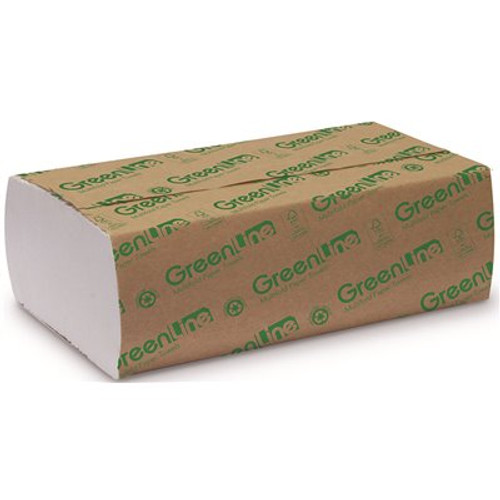 GREENLINE 100% Recycled White Multifold Towels (16-Packs, 250 Sheets, 4000 Per Case)