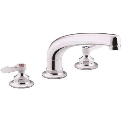 KOHLER Triton Bowe 1.5 GPM 8 in. Widespread 2-Handle Kitchen Faucet with Aerated Flow in Polished Chrome