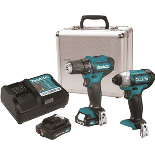 Makita 12V max CXT Lithium-Ion Cordless Combo Kit (Driver-Drill/Impact Driver) 2.0 Ah (2-Piece)