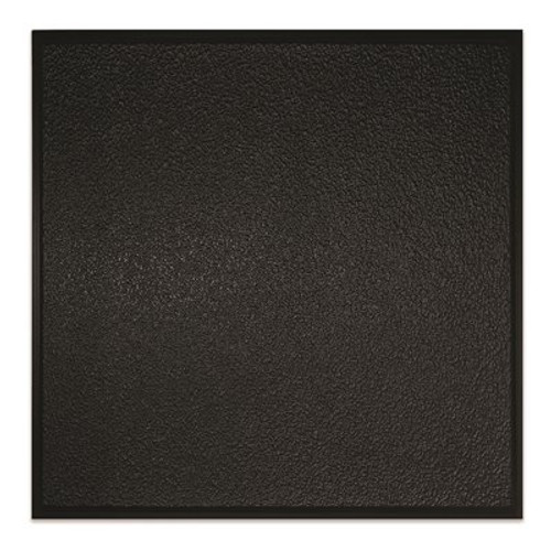 GENESIS 23.75 in. x 23.75 in. Stucco Pro Revealed Edge Vinyl Lay-In Black Ceiling Tile (Case of 12)