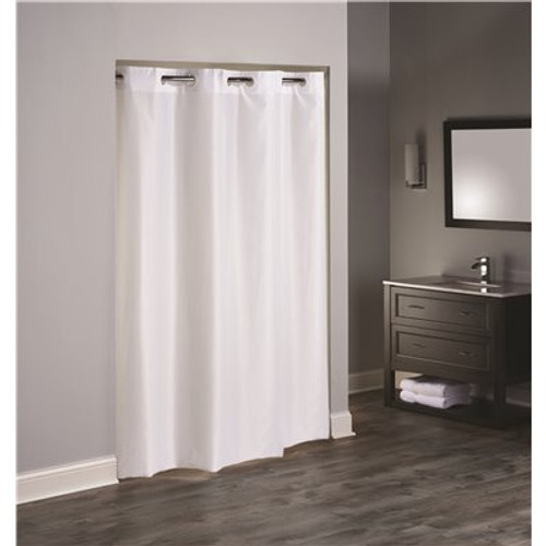 Hookless 74 in. L 3 in 1 TPU Coated White Shower Curtain (Case of 12)