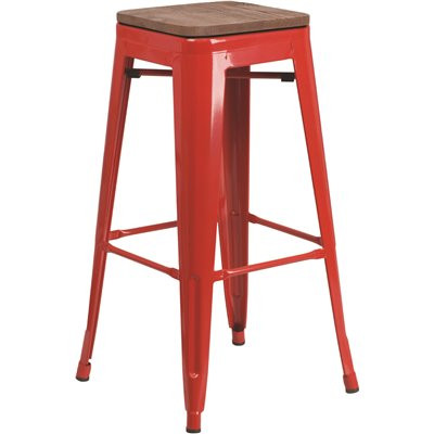 Flash Furniture 30 in. Red Bar Stool