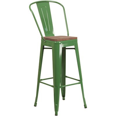 Flash Furniture 30.5 in. Green Bar Stool