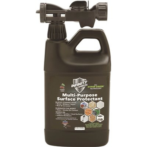 Infinity Shields 65 oz. Mold and Mildew Long Term Control Blocks and Prevents Staining (Cherry) House Wash Hose end Sprayer Infinity Shields 65 oz. Mold and Mildew Long Term Control Blocks and Prevents Staining (Cherry) House Wash Hose end Sprayer