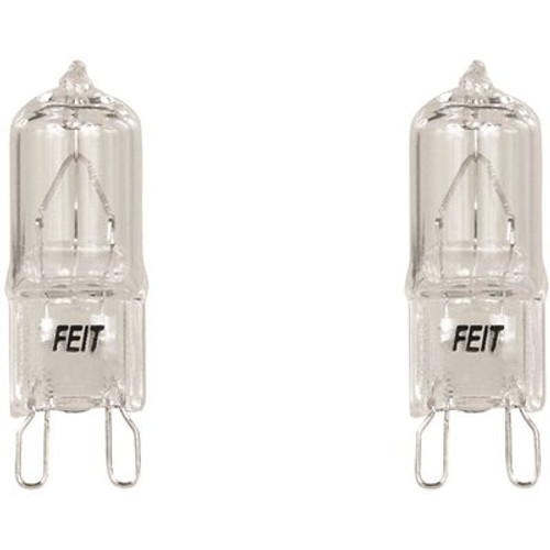 Feit Electric 40-Watt T4 Dimmable G9 Halogen 3000K Bright White (2-Pack) BI-Pin Base Decorative Light Bulb