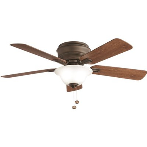 Hampton Bay Hawkins 44 in. LED Oil Rubbed Bronze Ceiling Fan with Light Kit