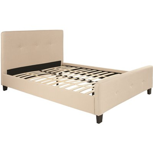 Flash Furniture Beige Full Platform Bed