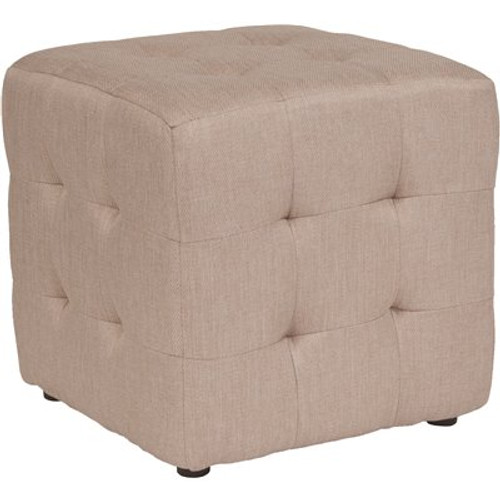 Carnegy Avenue Beige Fabric Ottoman