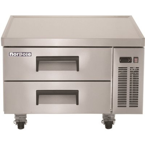 Norpole 36 in. W 29 cu. ft. Chef Base Commercial Specialty Refrigerator in Stainless Steel