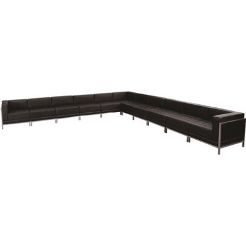 Flash Furniture 10-Piece Black Living Room Sets