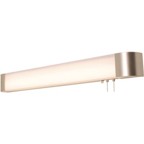 AFX Allen 4 ft. 375-Watt Equivalent Integrated LED Satin Nickel Bath Light