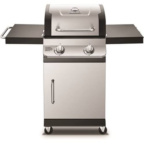 Dyna-Glo Premier 2-Burner Propane Gas Grill in Stainless Steel with Built-In Thermometer