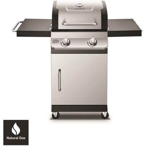 Dyna-Glo Premier 2-Burner Natural Gas Grill in Stainless Steel with Built-In Thermometer