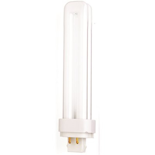 Satco 120-Watt Equivalent T4 G24q-3 Base Dual Tube CFL Light Bulb in Warm White