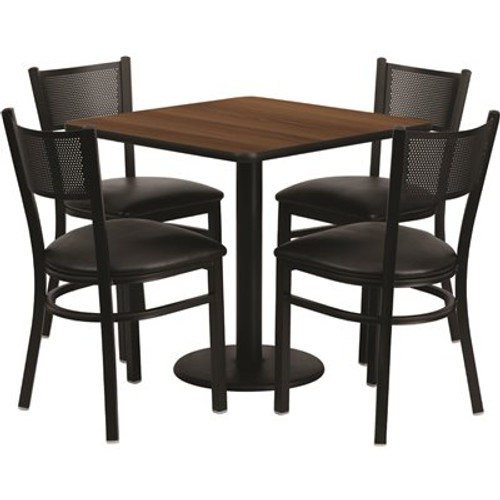 Carnegy Avenue 5-Piece Walnut Table and Chair Set