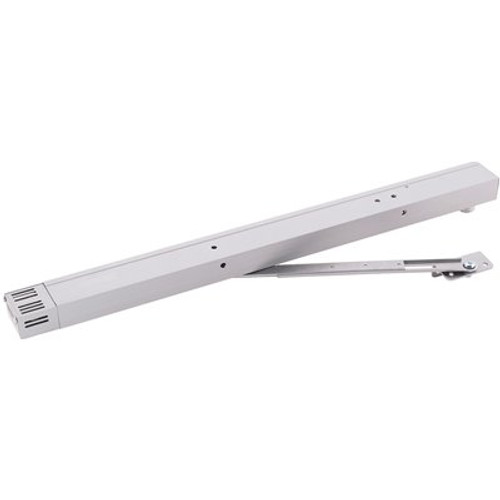 GLYNN-JOHNSON 27 in. L x 1-3/8 in. Tall x 2-1/8 in. D Anodized Aluminum Single-Point Hold-Open Surface Overhead Stop