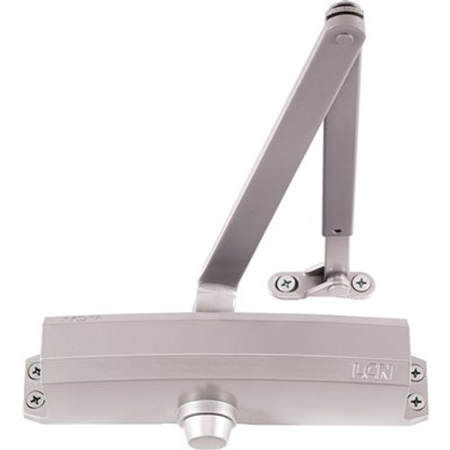 LCN Sized 1-5 Aluminum/689 Finish Regular Arm Surface Door Closer with 62PA Shoe (15-Year Warranty) LCN Sized 1-5 Aluminum/689 Finish Regular Arm Surface Door Closer with 62PA Shoe (15-Year Warranty)