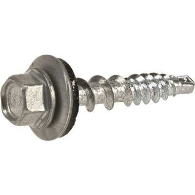 Everbilt #10 x 1 in. Clear Head Roofing Screw 1 lb.-Box (125-Piece)