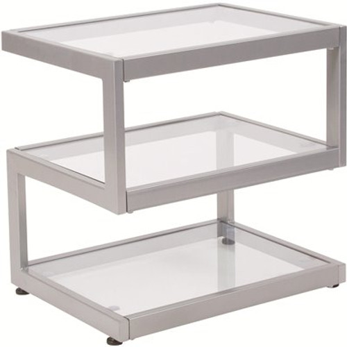 Carnegy Avenue Clear/Silver Coffee Table