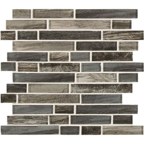 MSI Grigio Lagoon Interlocking 11.81 in. x 11.81 in. Glossy Glass Patterned Look Wall Tile (9.7 sq. ft./Case) MSI Grigio Lagoon Interlocking 11.81 in. x 11.81 in. Glossy Glass Patterned Look Wall Tile (9.7 sq. ft./Case)