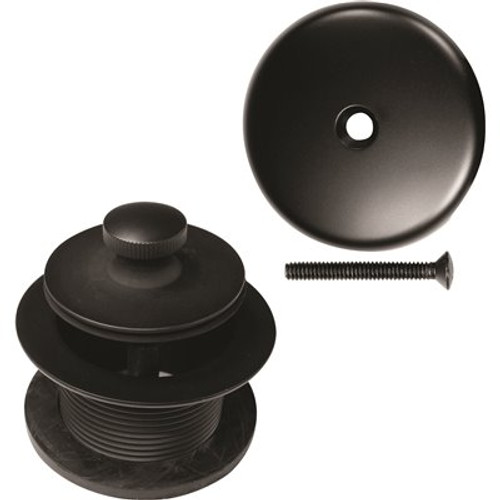 Westbrass 1-1/2 in. Twist and Close Tub Trim Set with 1-Hole Overflow Faceplate in Matte Black Westbrass 1-1/2 in. Twist and Close Tub Trim Set with 1-Hole Overflow Faceplate in Matte Black