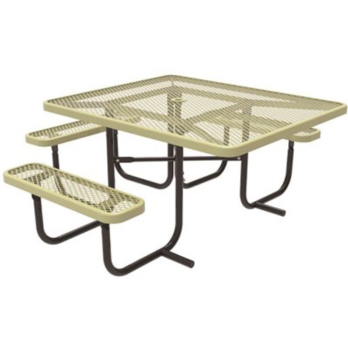 Everest 46 in. Beige ADA Square Picnic Table