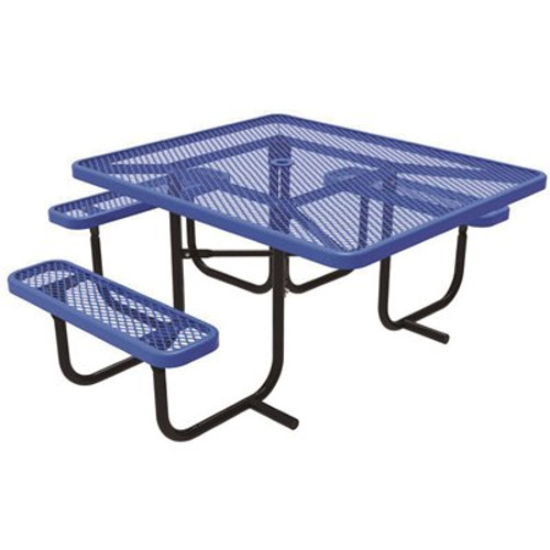 Everest 46 in. Blue ADA Square Picnic Table