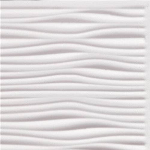SpectraTile Wave Waterproof 2 ft. x 2 ft. White Ceiling Tile (Pack of 12)