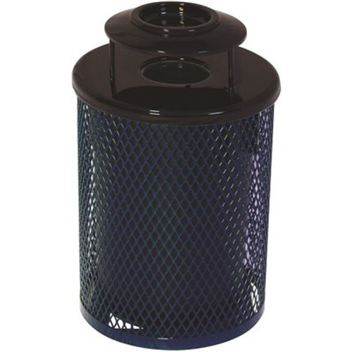 Everest 32 Gal. Ultra-Blue Trash Receptacle with Ash Urn