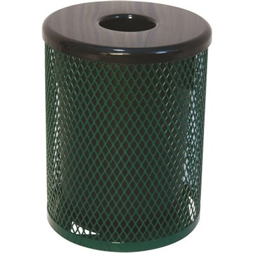 Everest 55 Gal. Green Trash Receptacle with Flat Top