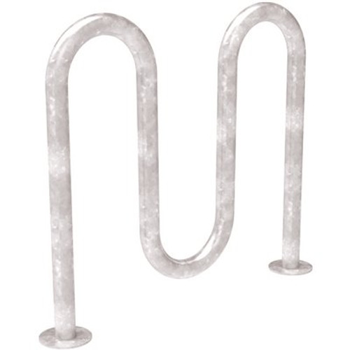 5-Bike Galvanized Surface Mount Heavy-Duty Wave Rack