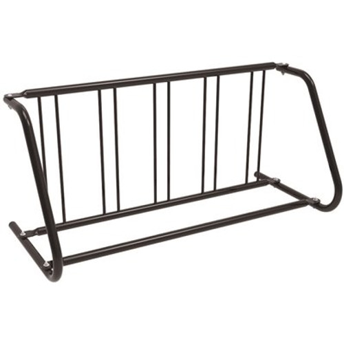 5-Bike Black Single-Sided Grid Rack