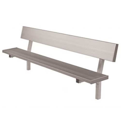 7.5 ft. All-Aluminum In-Ground Mount Player's Bench with Back