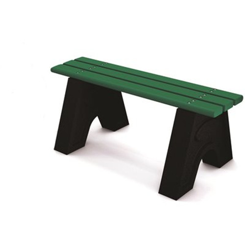 Sport 4 ft. Green Recycled Plastic Bench