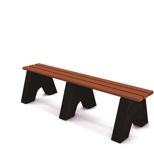Sport 6 ft. Brown Recycled Plastic Bench