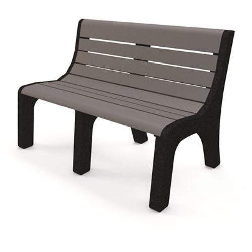 Newport 4 ft. Gray Recycled Plastic Bench