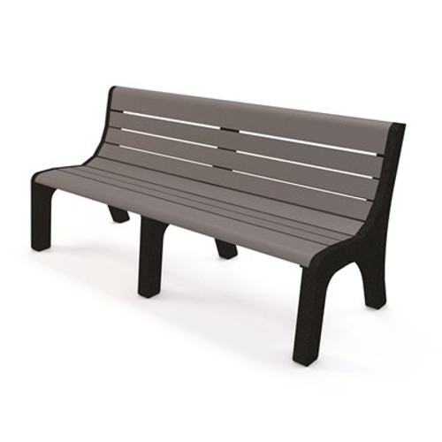Newport 6 ft. Gray Recycled Plastic Bench
