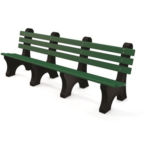 Central Park 8 ft. Green Recycled Plastic Bench