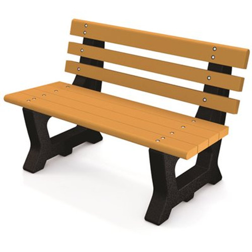 Brooklyn 4 ft. Cedar Recycled Plastic Bench