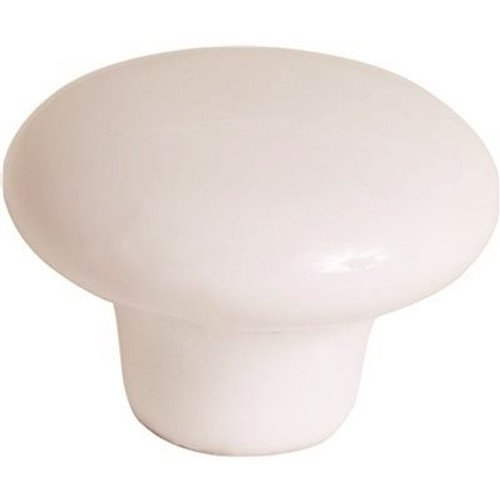 Anvil Mark 1-1/2 in. White Ceramic Cabinet Knob (5-Pack)