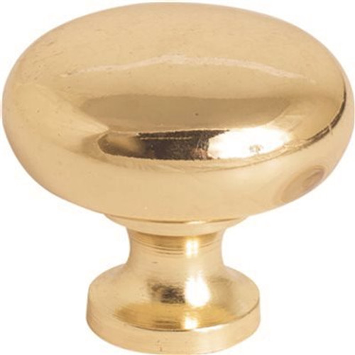 Anvil Mark 1-1/4 in. Polish Brass Cabinet Knob (5-Pack) Anvil Mark 1-1/4 in. Polish Brass Cabinet Knob (5-Pack)